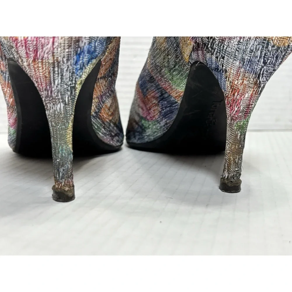 Torta‎ Caliente Tonya 80139 Rhinestone Pointed Toe Stiletto Heels Size 11M Art